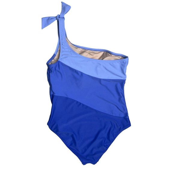 Aqua Couture Purple Color Block 1 Piece Swimsuit - XL - Picture 2 of 10